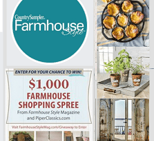 Country Sampler Farmhouse Style Giveaways