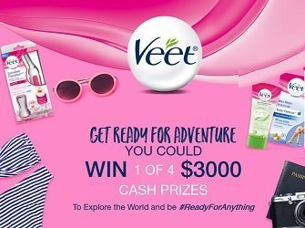 Veet Canada Contests 2019 Ready For Adventure Giveaway at www.veetcontest.ca
