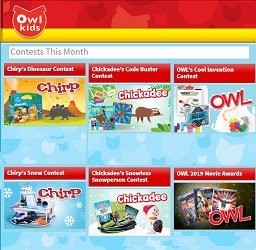 Owl Kids Contests: Win toys, games, electronics, and more