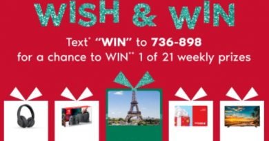 Shoppers Drug Mart Holiday Contest: Text WISH to Win $500 Gift Cards