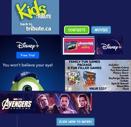 Kids Tribute Contests: Win gaming, show, toy prizes and more!