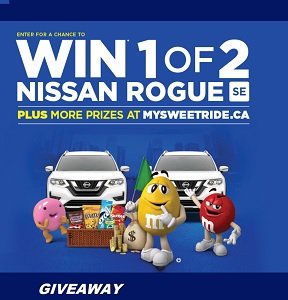 Mars Giveaway My Sweet Ride: Win Nissan Rogue & Cash Prizes mysweetride.ca