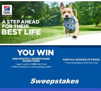 Hills Pet Sweepstakes Every Great Day Giveaway at  www.hillspet.com/greatday 