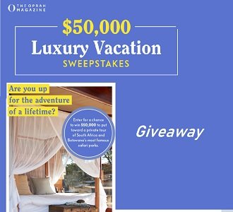 Oprahmag.com Vacation Sweepstakes: Win $50,000 Luxury Trip of a Lifetime