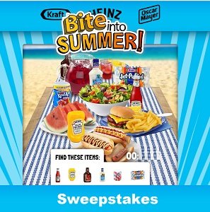 Kraft Heinz Food Bite Into Summer Giveaway , enter at www.biteintosummer.com  wo win instant prizes