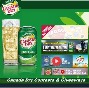 canada dry new contests and giveaways. Enter pins at canadadry.ca