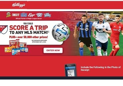Kelloggs Scoreatrip.ca Win Trip to 2020 MLS Match & Prizes