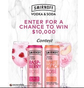 Smirnoff Vodka Soda Contest: Win $10,000 Cash at Smirnoffvodkasoda.ca