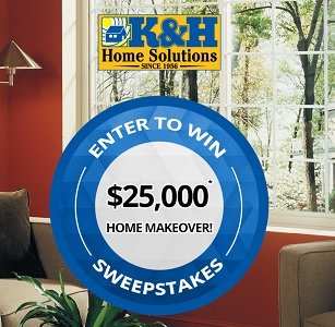K&H Windows Sweepstakes Giveaways at www.khwindows.com/sweepstakes