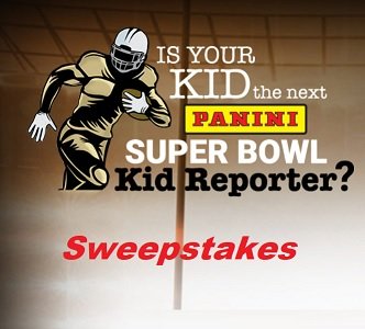 Panini America Sweepstakes The Panini Super Bowl Kid Reporter Promotion 