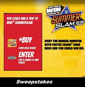 Foster Farms WWE Sweepstakes: Enter Codes to win WWE Tickets