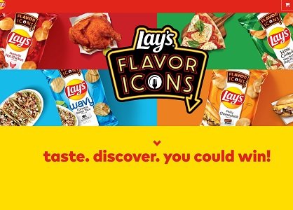 Lay's Sweepstakes, www.laysflavoricons.com.Try  exciting new chips flavors & Enter the 2020 Lay's Flavor Icons giveaway to win a $1,000 cash prizes.