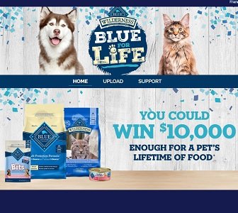 www.bluebuffalosweeps.ca.. Blue Buffalo Canada Contest Enter to win free Blue Pet Food for Life