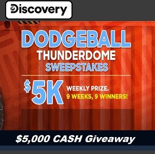 Discovery.com Sweepstakes: Enter Dodgeball Thunderdome Codes To Win $5,000