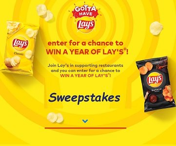  Gotta Have Lays Sweepstakes - Win Free Lays Chips For A Year