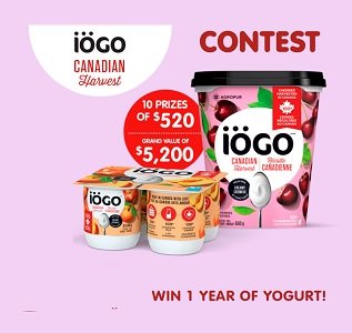 www.iogo-contest.com.Iogo Canada Contest.  enter a UPC code now for a chance to Win Free iÖGO For A Year