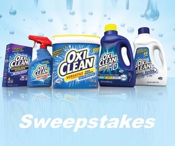 OxiClean Sweepstakes Survey Giveaway at www.oxiclean.com