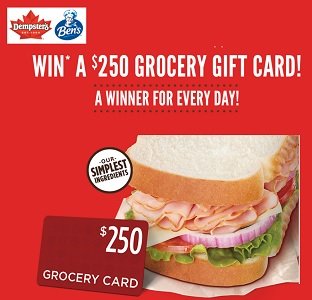 BreadContest.ca Dempsters & Bens $250 Grocery Gift Card Giveaway