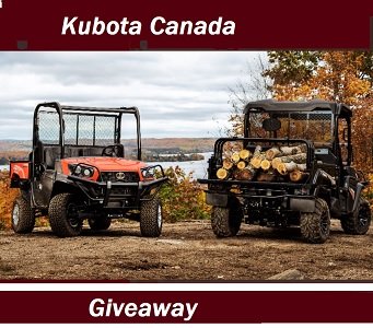 Kubota Canada Contest, Win a Kubota utility vehicle and lawnmowers (kubota.ca)
