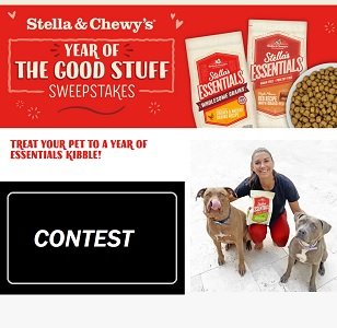 Enter the new Stella & Chewys Giveaway for a chance to win free  Dog Kibble For a Year