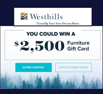 Westhills Contest: Win $2,500 Discover Your Dream Home Prize at www.discoveryourdreamhome.ca.