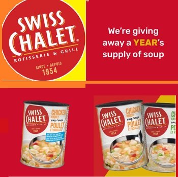 Swiss Chalet Grocery Giveaway: Win FREE year’s supply of Soup
