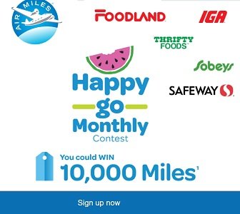 Air Miles Happy Contest - Opt-In to Win Happy Go Monthly Giveaway