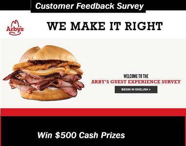 Arby's Canada  ArbysListens Guest Experience Survey