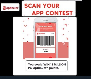  PC Optimum Scan Your App Contest - Win 1 Million points (pcoptimum.ca/scanyourapp)