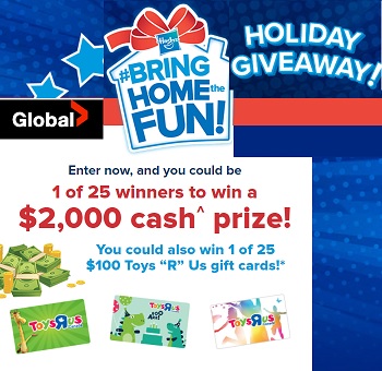 Bring Home The Fun Contest: Win $2,000 Cash & Toys R Us Gift Cards