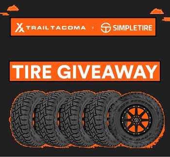Toyota Trailtacoma.com Sweepstakes for Canada & US  Tire Giveaways