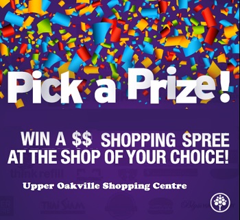 Upper Oakville Shopping Centre’s  Contest win a shoping spree