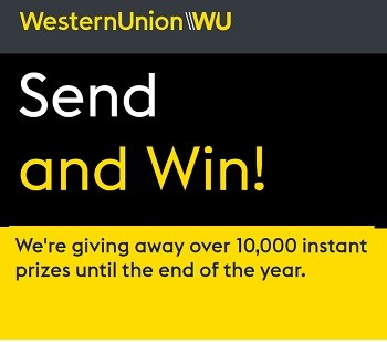 Western Union Contest: Win With U ($10,000 cash prize)