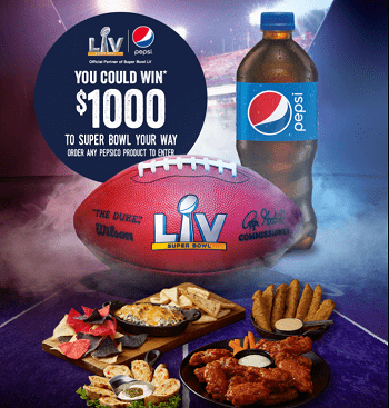 Montanas Contest: Order Pepsi & WIN $1000 Super Bowl Cash