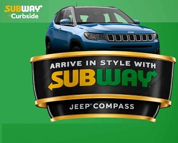 Subway Contest: Order Curbside Pickup to Win Jeep