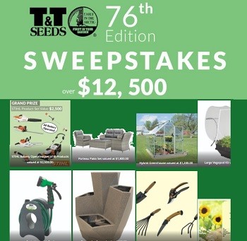 TT Seeds Contest: Win Gardening Tools, Patio Sets ... ($12,500 in Prizes)
