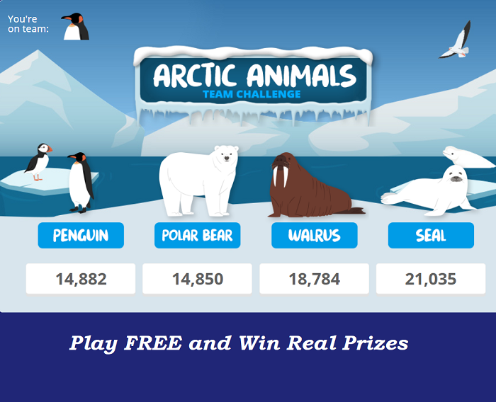 Swagbucks Team Challenge: Arctic Animals Win 100 SB Up Rebate