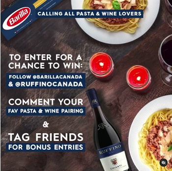 The Barilla Canada “Love With Barilla  Sweepstakes