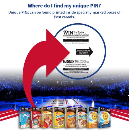Participating Post Cereal Products & Where Can I find the NBA All Star Pin Codes 