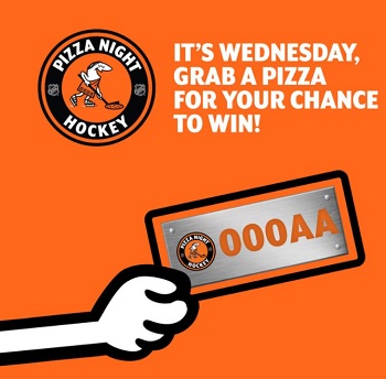 pizzanighthockey.ca.Little Caesars Contest. Buy a slice on Pizza Night Hockey Wednesday & enter the Box Number Sticker, Seat number & Code to win prizes
