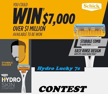 Schick Hydro Canada Contest -  HydroLucky7s Instant Win Game Giveaway