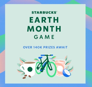 Starbucks Earth Month Game Contest: Win E-Bike & Drinks For a Year