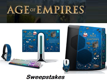Microsoft AGE OF EMPIRES SWEEPSTAKES: Win Alienware Gaming Prize