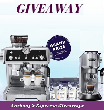 Anthonys Espresso Canada Contest, sign up for the newsletter to win  (anthonysespresso.com/newsletter )
