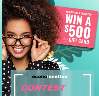 econolunettes.com. Econolunettes Canada Contest. Sign up for the newsletter and enter to win free glasses shopping spree & $500 gift card 