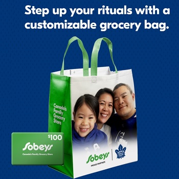 Sobeys Leafs Contest: Win Gift cards & reusable Maple Leafs bag