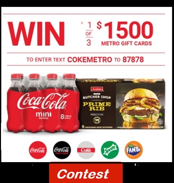 Coca Cola & Metro Summer Text to Win Contes