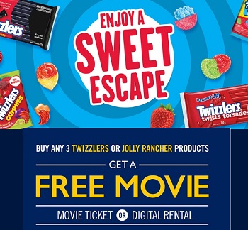 Hersheys Canada Giveaways 2021 Jolly Rancher & Twizzlers Sweet Escape Movie Promotion