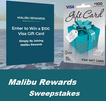 Malibu Rewards Sweepstakes: Win $100 Visa Gift Card Giveaway