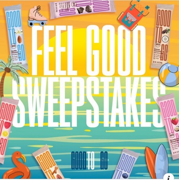 feelgoodsweepstakes.com. GOOD TO GO Snacks Canada .Enter the Feel Good Summer Sweepstakes to win 1 of 500 prizes, like $2,500 cash & free Keto bars 